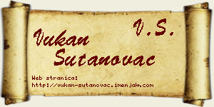 Vukan Šutanovac vizit kartica